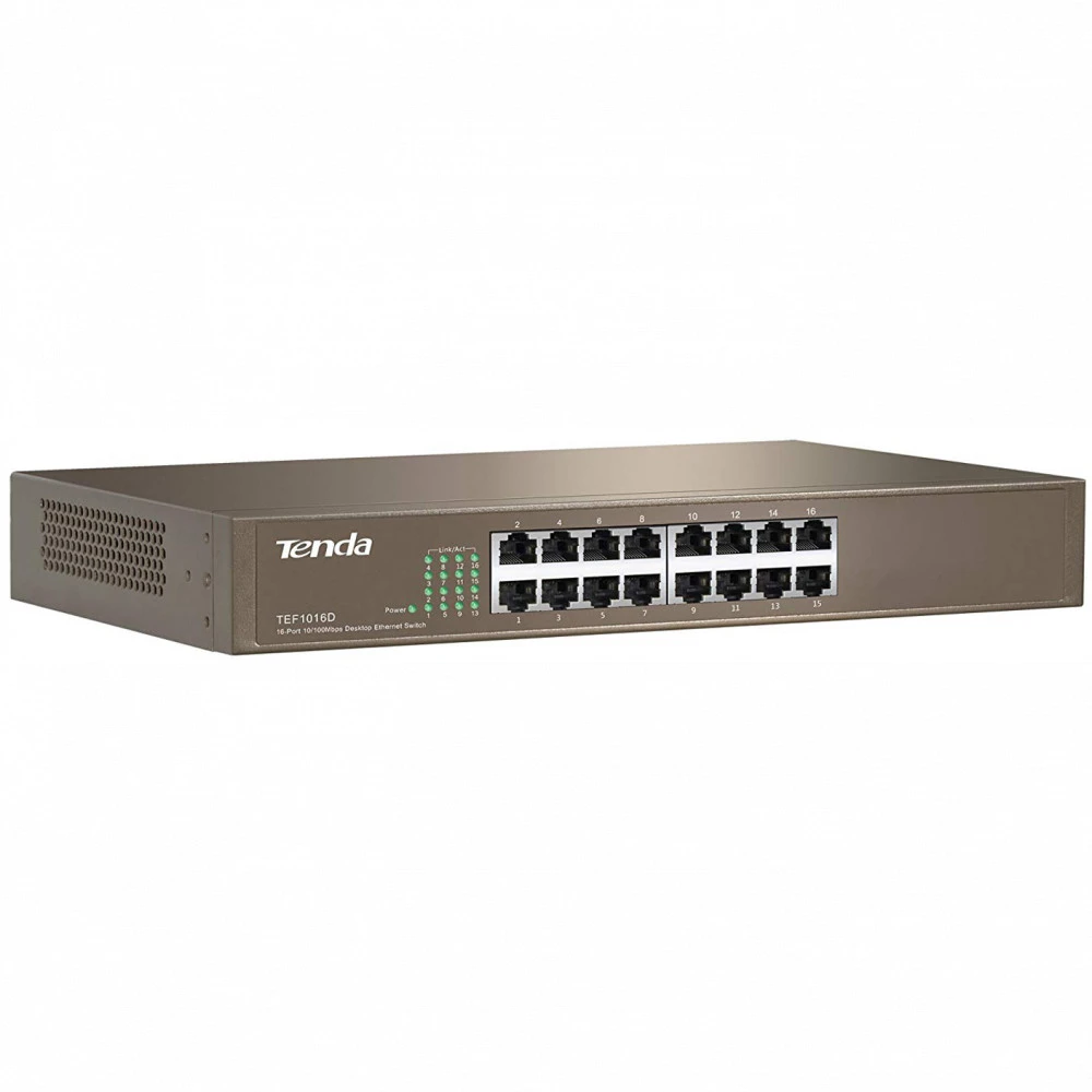Коммутатор TENDA TEF1016D 100 Base-TX (100 мбит/с)