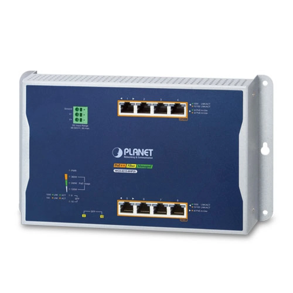 Коммутатор Planet WGS-4215-8HP2S 1000 Base-TX (1000 мбит/с), 2 SFP порта