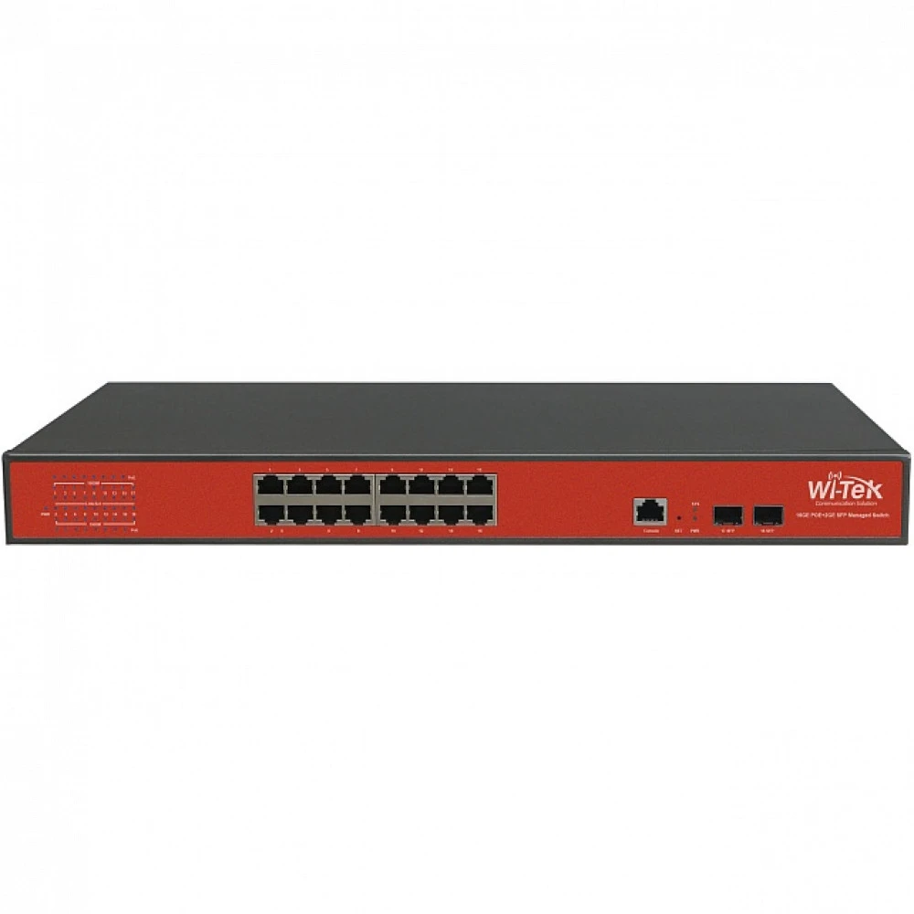 Коммутатор Wi-Tek WI-MS318GF 1000 Base-TX (1000 мбит/с), 2 SFP порта