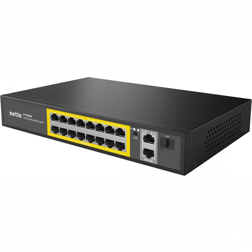 Коммутатор Netis P116GH 100 Base-TX (100 мбит/с), 1 SFP порт