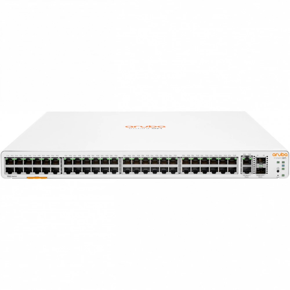 Коммутатор HPE Instant On 1960 48G 2XGT 2SFP+ JL808A 1000 Base-TX (1000 мбит/с), 2 SFP порта