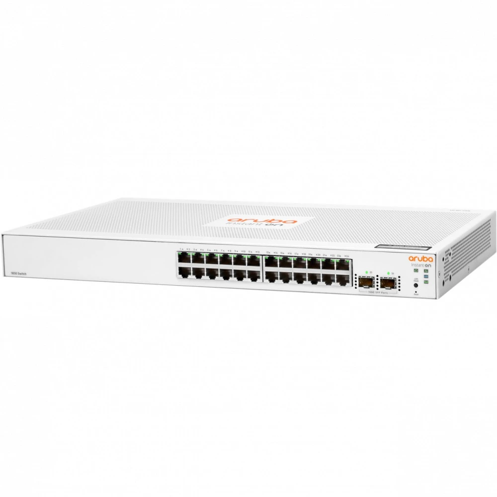 Коммутатор HPE Instant On 1830 24G 2SFP JL812A 1000 Base-TX (1000 мбит/с), 2 SFP порта