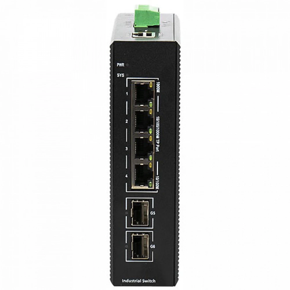 Коммутатор BDCOM IES200-V25-2S4P 1000 Base-TX (1000 мбит/с), 2 SFP порта