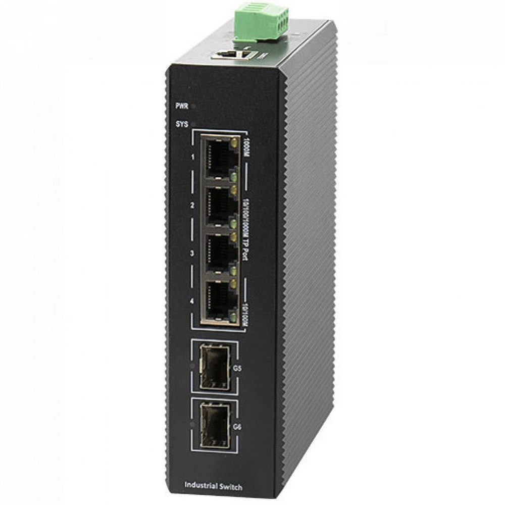 Коммутатор BDCOM IES200-V25-2S4T 1000 Base-TX (1000 мбит/с), 2 SFP порта