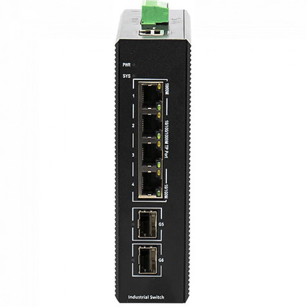 Коммутатор BDCOM IES200-V25-2S4T 1000 Base-TX (1000 мбит/с), 2 SFP порта