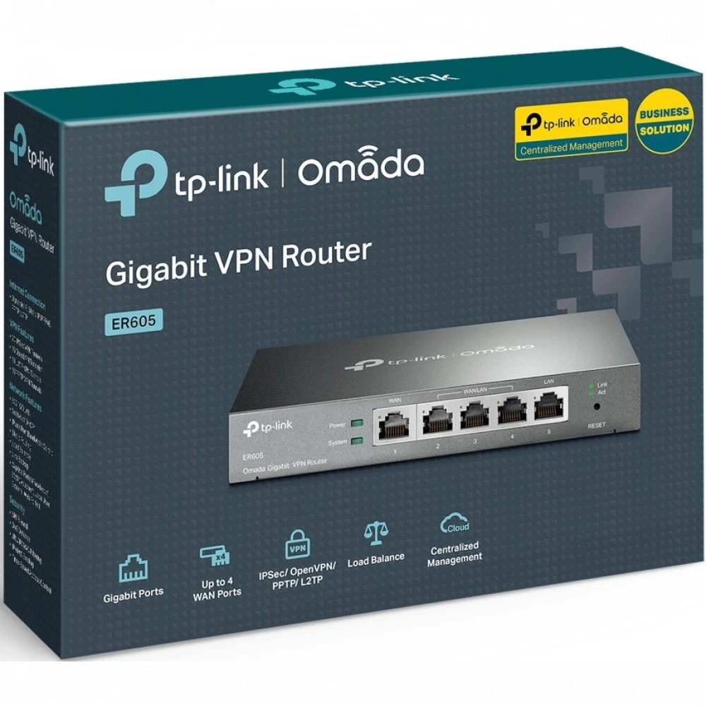 Маршрутизатор TP-Link ER605(UN) 10/100/1000 Base-TX (1000 мбит/с)