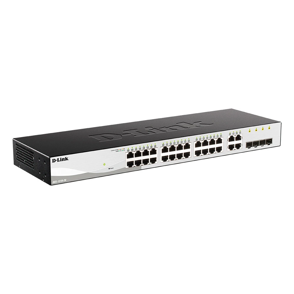 Коммутатор D-link DGS-1210-28/F3A 1000 Base-TX (1000 мбит/с), 4 SFP порта