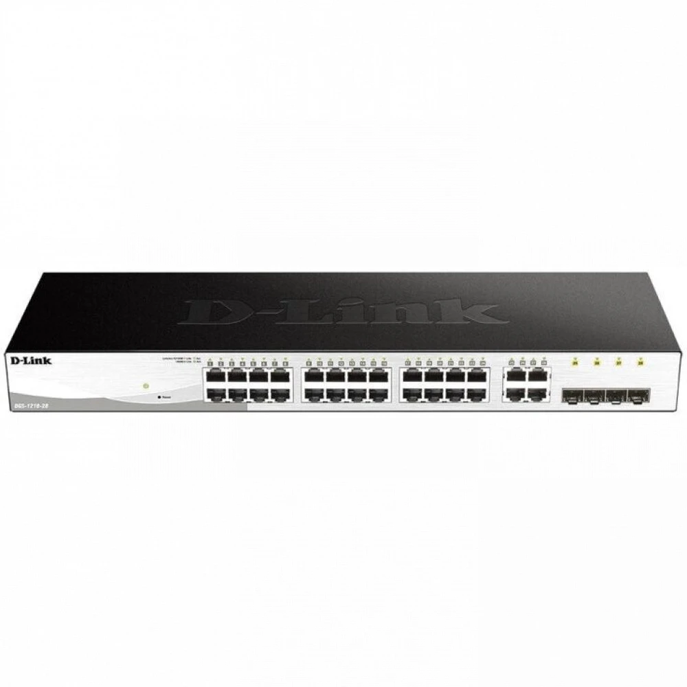 Коммутатор D-link DGS-1210-28/F3A 1000 Base-TX (1000 мбит/с), 4 SFP порта