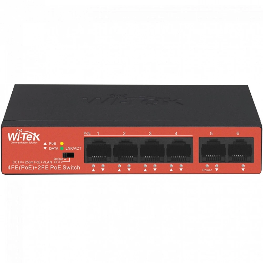 Коммутатор Wi-Tek WI-PS205H v2 100 Base-TX (100 мбит/с)