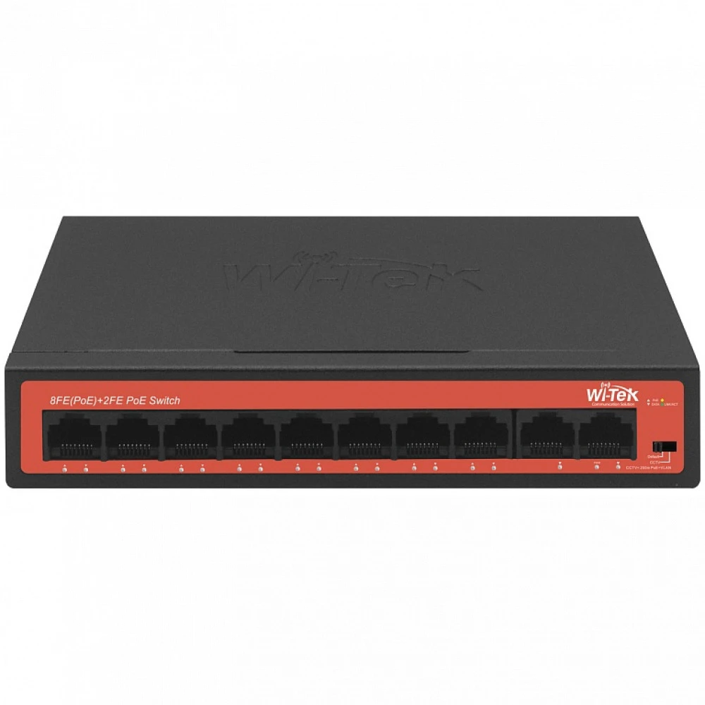 Коммутатор Wi-Tek WI-PS210H 100 Base-TX (100 мбит/с)