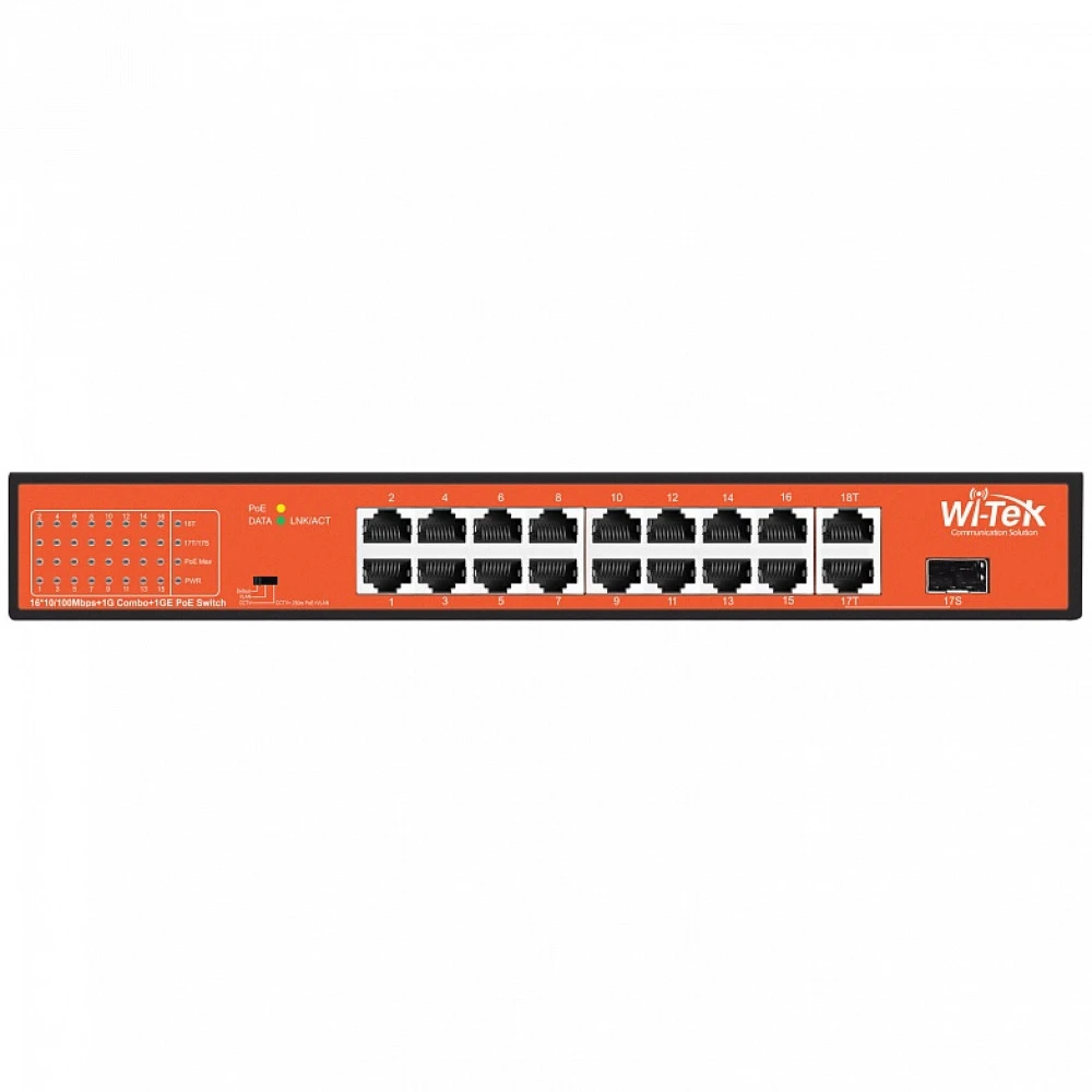 Коммутатор Wi-Tek WI-PS518GH 100 Base-TX (100 мбит/с), 1 SFP порт