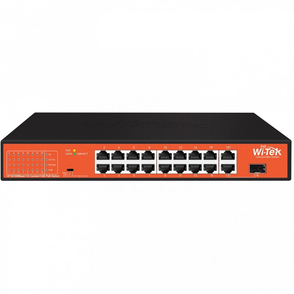 Коммутатор Wi-Tek WI-PS518GH 100 Base-TX (100 мбит/с), 1 SFP порт