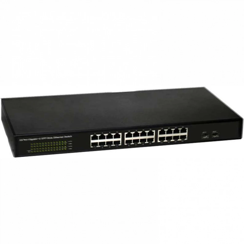 Коммутатор BDCOM S1526-24P 1000 Base-TX (1000 мбит/с), 2 SFP порта