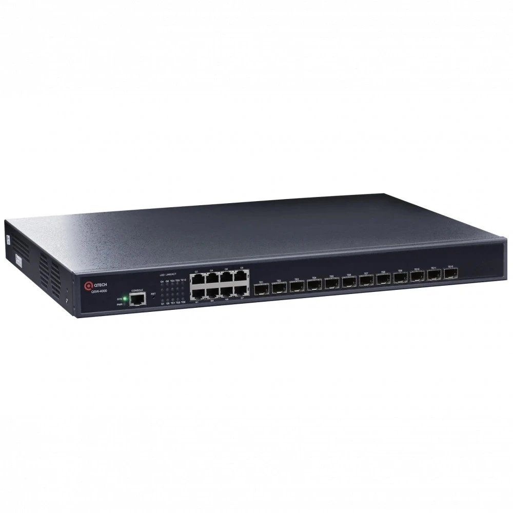 Коммутатор QTECH QSW-4000-12F 1000 Base-TX (1000 мбит/с), 12 SFP портов