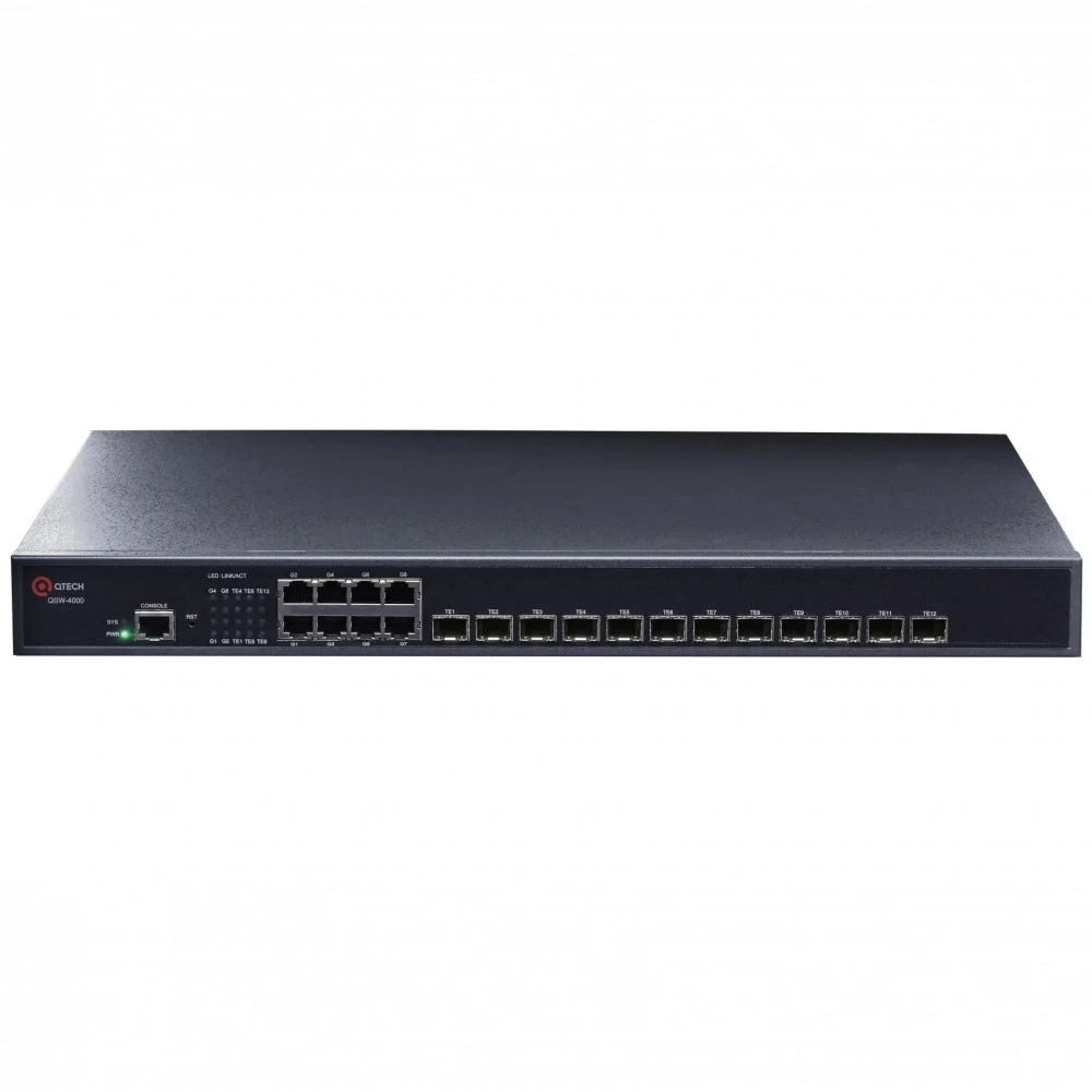 Коммутатор QTECH QSW-4000-12F 1000 Base-TX (1000 мбит/с), 12 SFP портов
