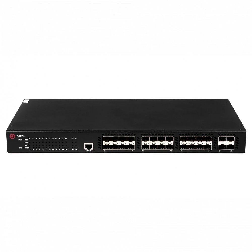 Коммутатор QTECH QSW-3310-28F-AC-AC 1000 Base-TX (1000 мбит/с), 4 SFP порта