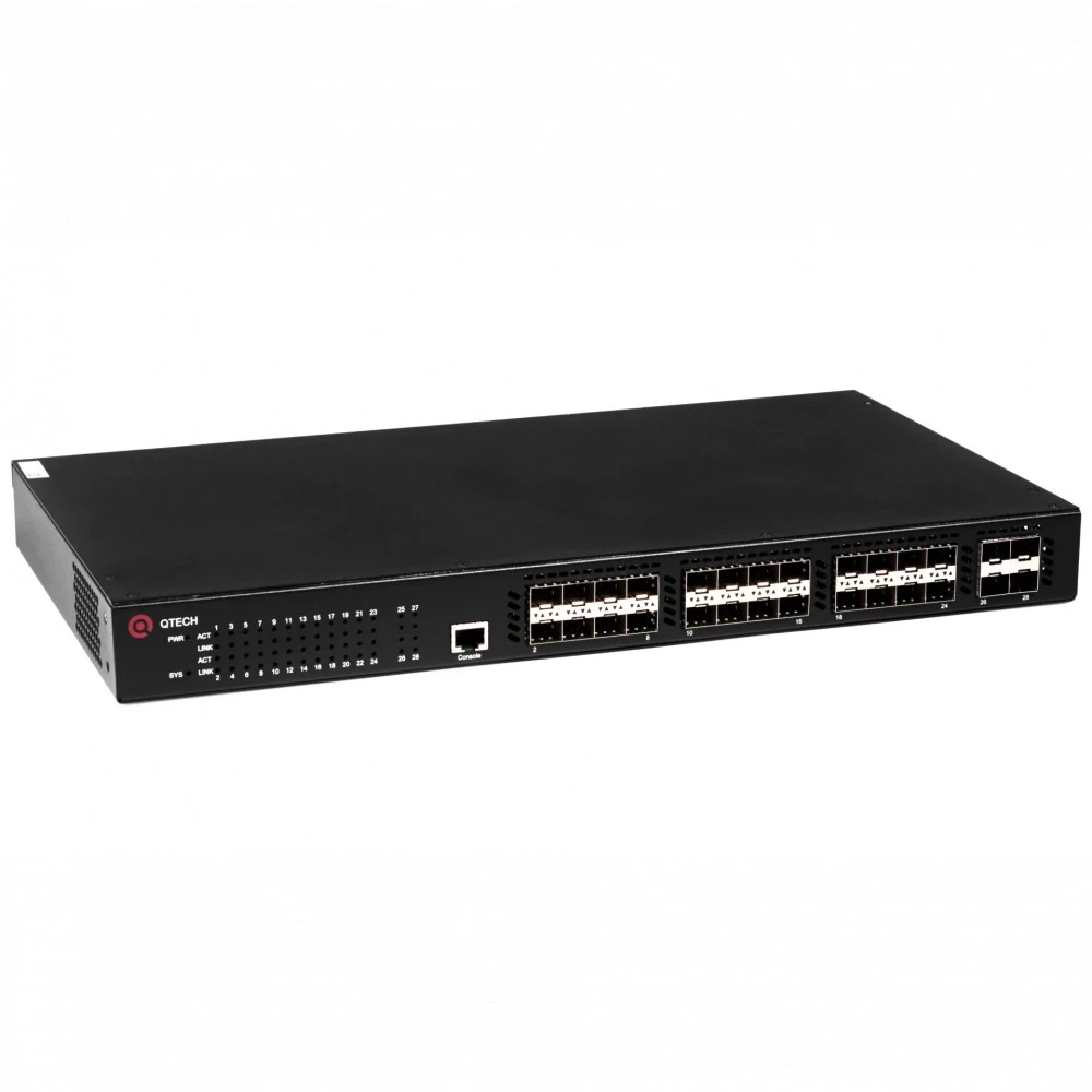 Коммутатор QTECH QSW-3310-28F-AC-AC 1000 Base-TX (1000 мбит/с), 4 SFP порта