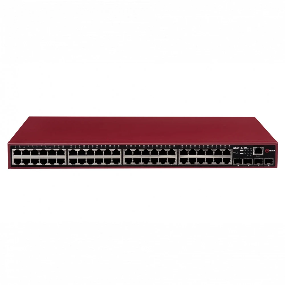 Коммутатор QTECH Управляемый коммутатор уровня L2+ QSW-3750-52T-AC-R 1000 Base-TX (1000 мбит/с), 4 SFP порта