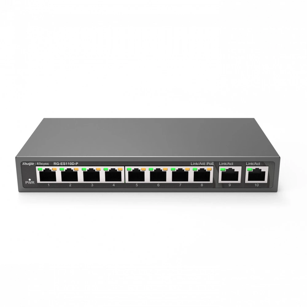 Коммутатор Ruijie Reyee RG-ES110D-P 100 Base-TX (100 мбит/с)