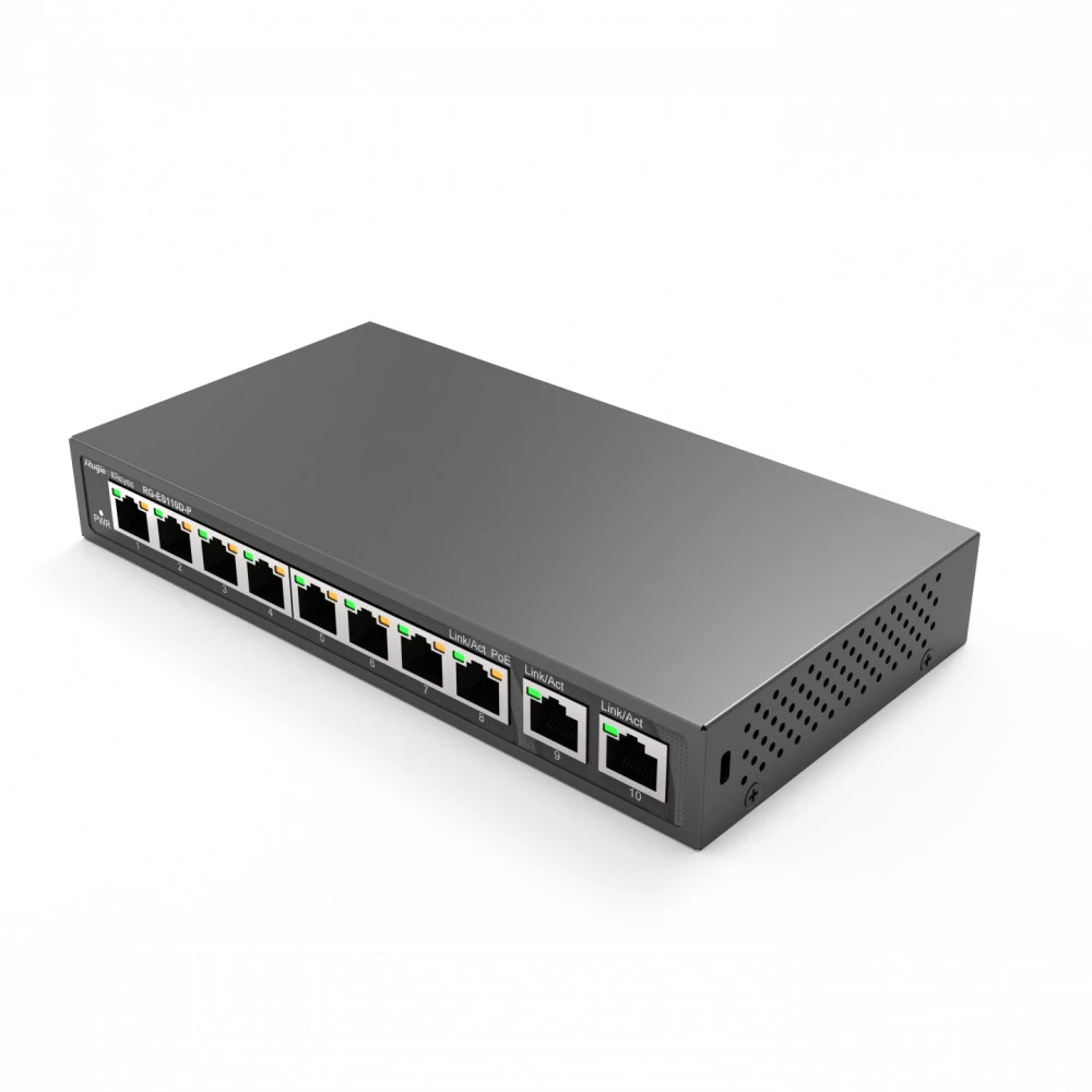 Коммутатор Ruijie Reyee RG-ES110D-P 100 Base-TX (100 мбит/с)