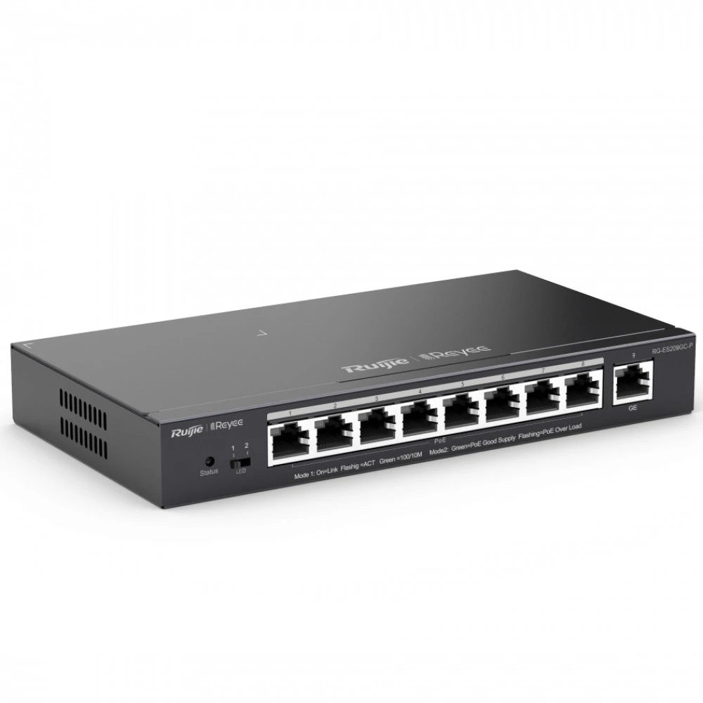 Коммутатор Ruijie RG-ES209GC-P 1000 Base-TX (1000 мбит/с)