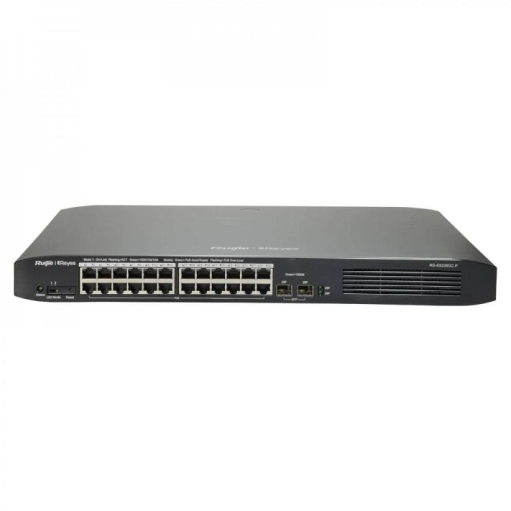 Коммутатор Ruijie RG-ES226GC-P 1000 Base-TX (1000 мбит/с), 2 SFP порта