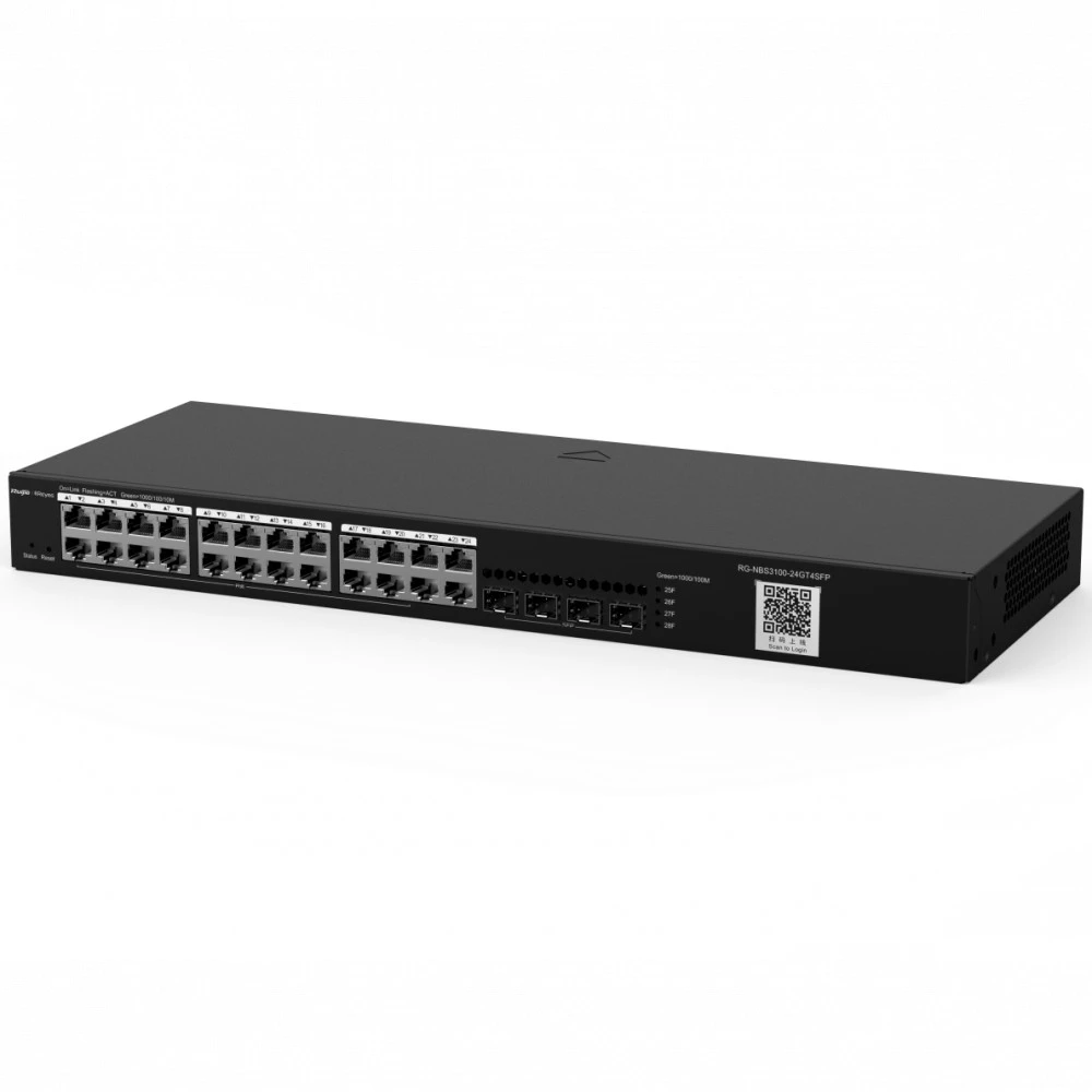 Коммутатор Ruijie RG-NBS3100-24GT4SFP 1000 Base-TX (1000 мбит/с), 4 SFP порта
