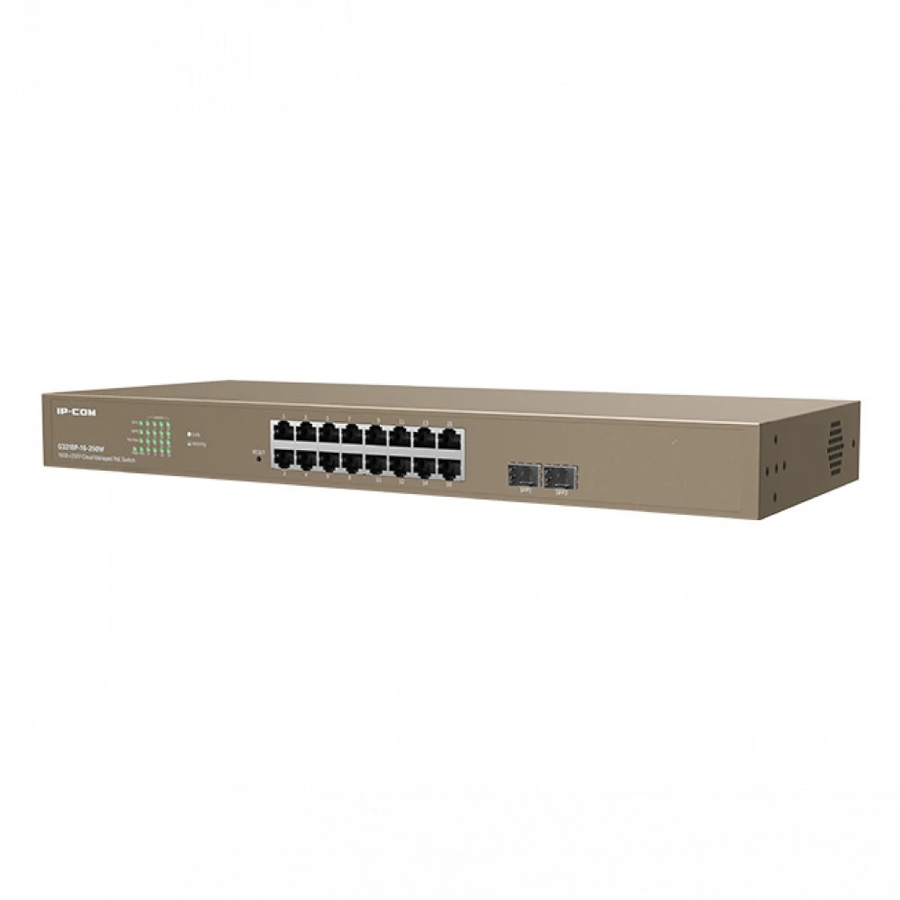 Коммутатор TENDA G3318P-16-250W 1000 Base-TX (1000 мбит/с), 2 SFP порта