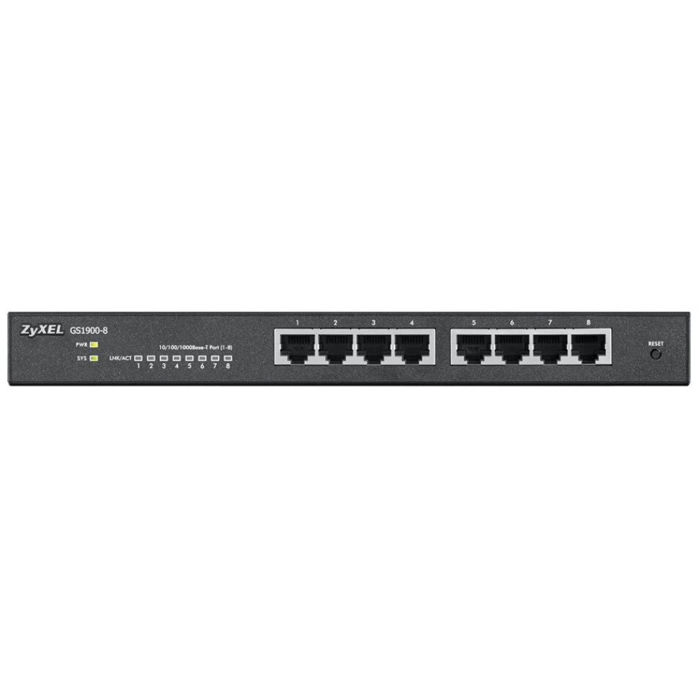 Коммутатор Zyxel GS1900-8HP-EU0103F 1000 Base-TX (1000 мбит/с)