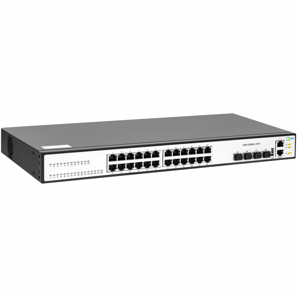 Коммутатор SNR Управляемый SNR-S2995G-24TX 1000 Base-TX (1000 мбит/с), 4 SFP порта