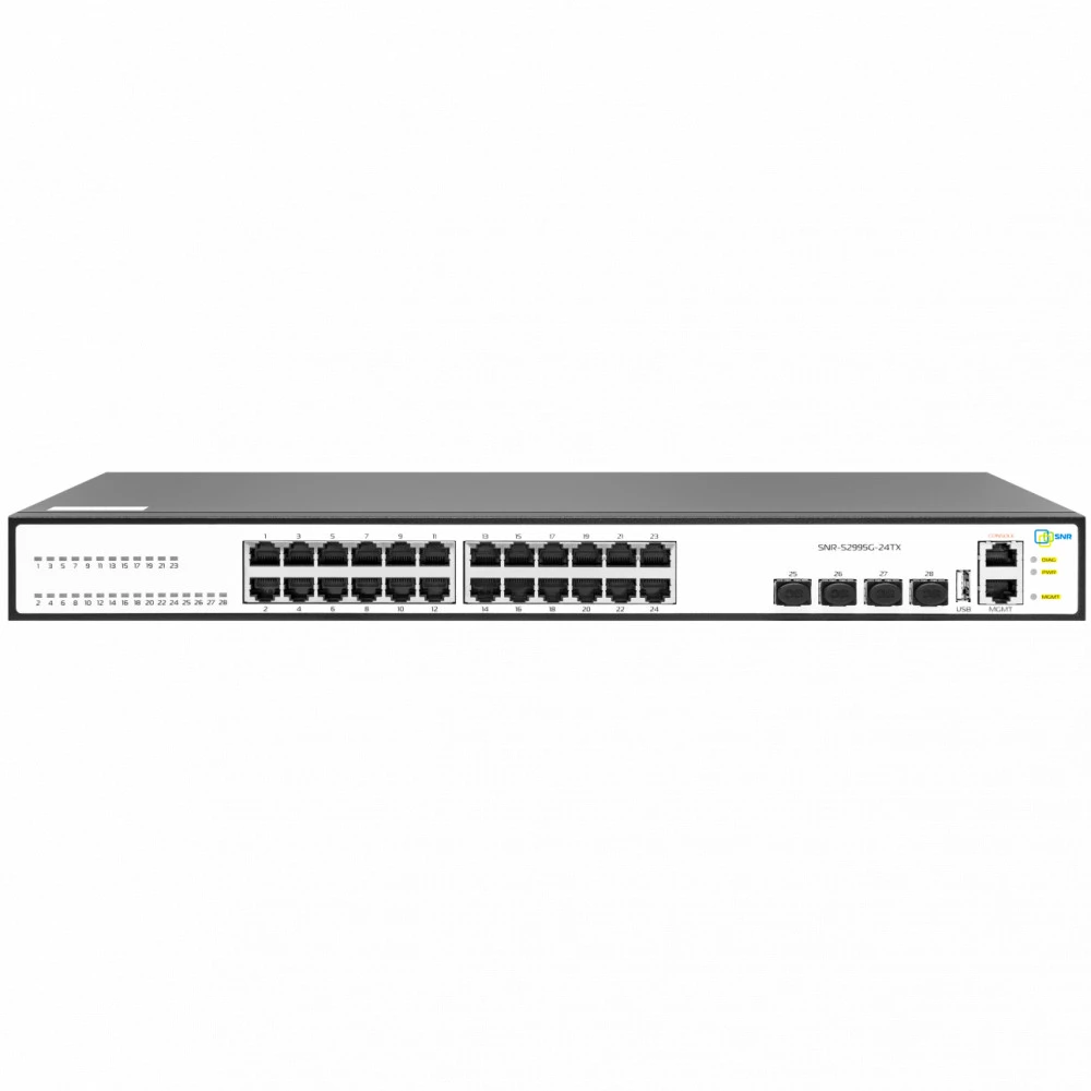 Коммутатор SNR Управляемый SNR-S2995G-24TX 1000 Base-TX (1000 мбит/с), 4 SFP порта