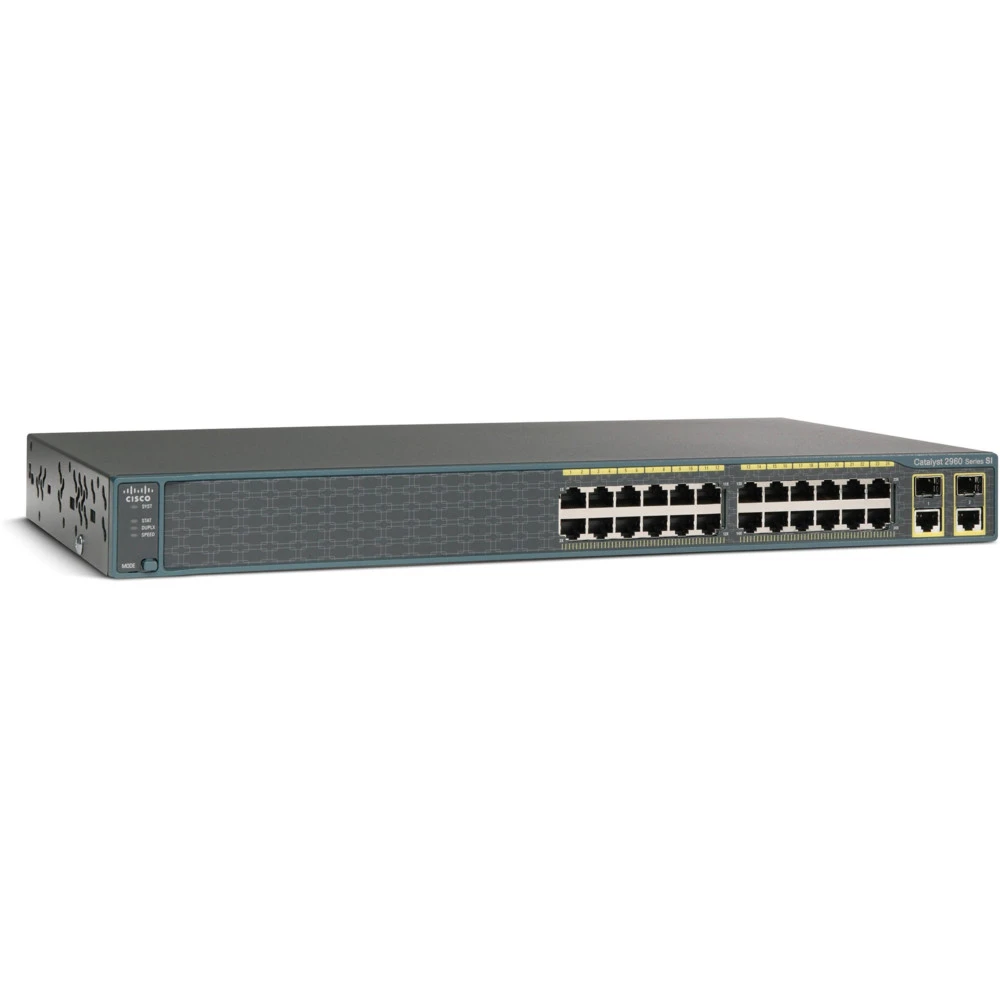 Коммутатор Cisco Catalyst 2960 Plus WS-C2960+24TC-L 100 Base-TX (100 мбит/с), 2 SFP порта