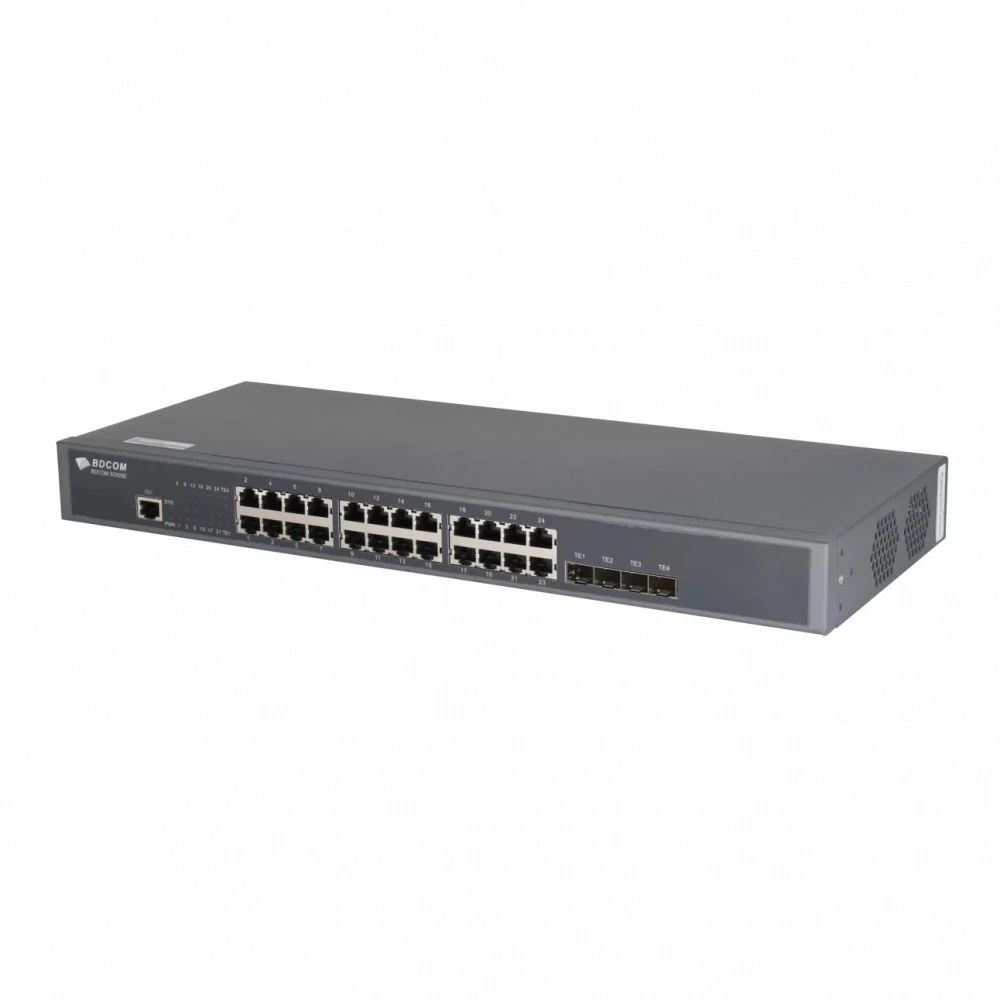 Коммутатор BDCOM S2900-24T4X 1000 Base-TX (1000 мбит/с), 4 SFP порта