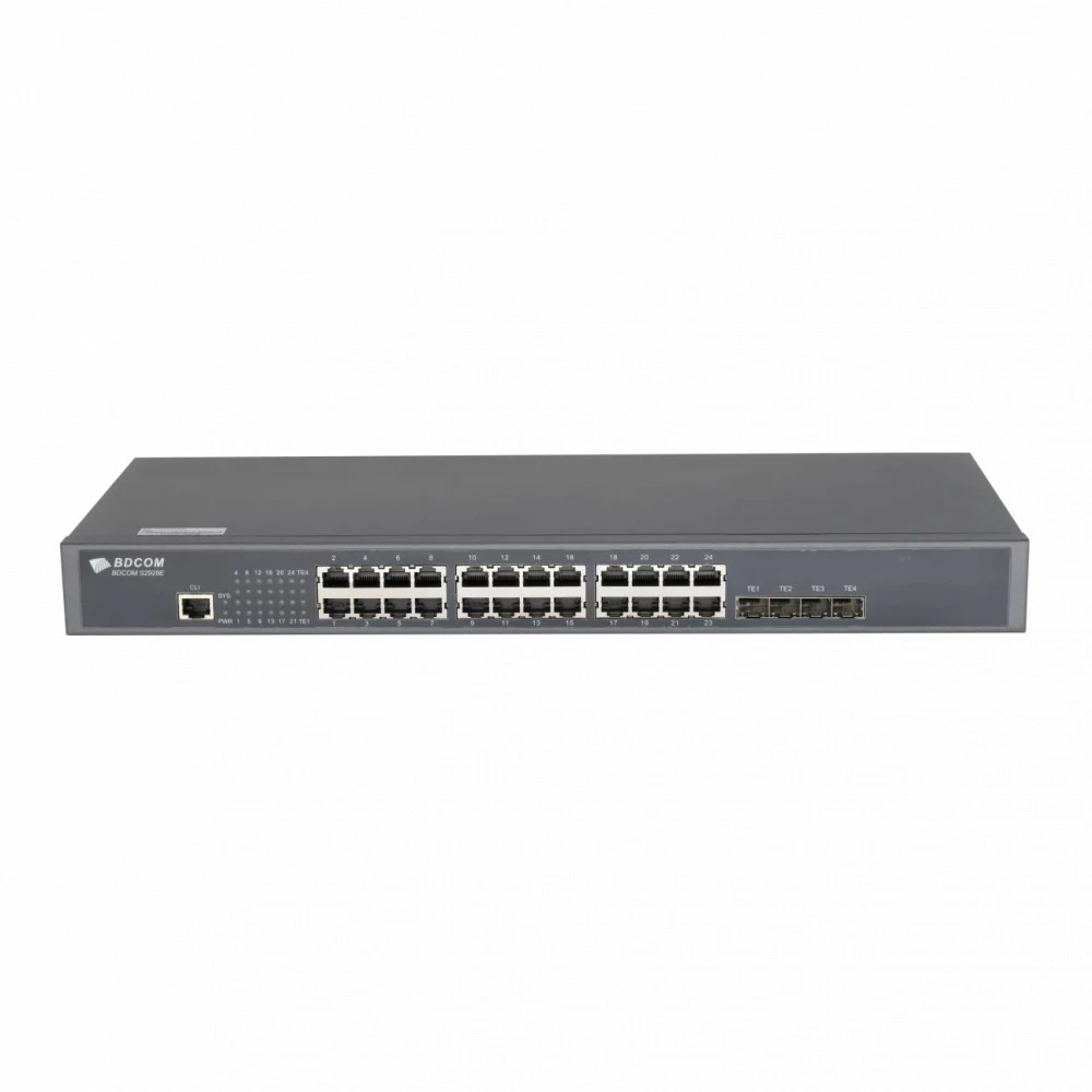 Коммутатор BDCOM S2900-24T4X 1000 Base-TX (1000 мбит/с), 4 SFP порта