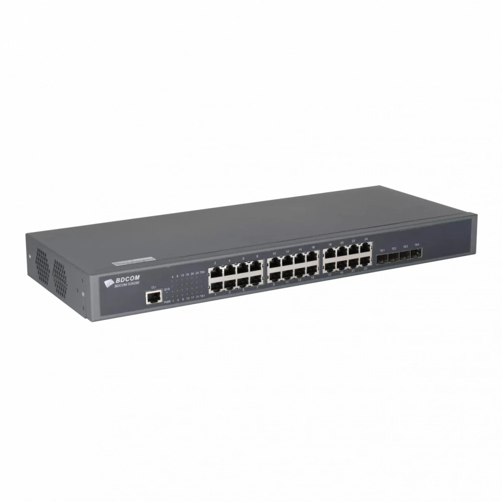 Коммутатор BDCOM S2900-24T4X 1000 Base-TX (1000 мбит/с), 4 SFP порта
