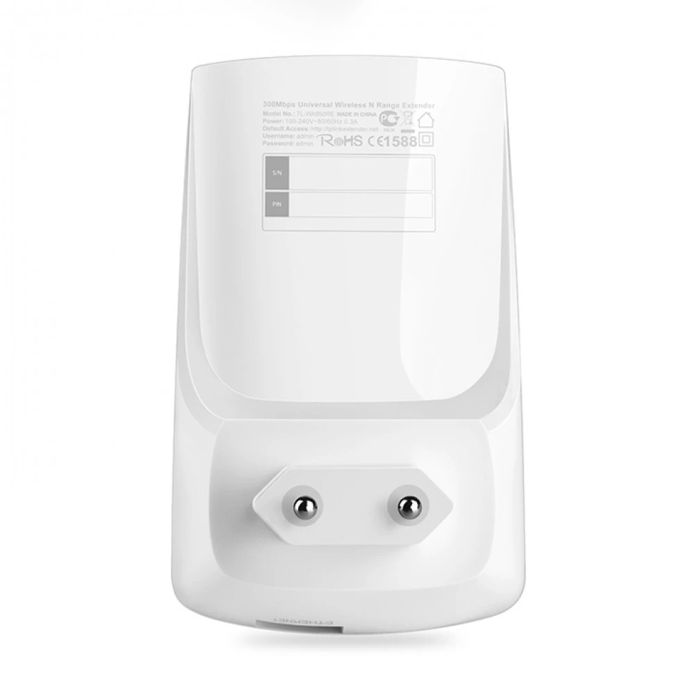 Усилитель сигнала Wi-Fi TP-Link TL-WA850RE(RU) 10/100 Base-TX (100 мбит/с), Wi-Fi 4 (802.11b /g / n), со встроенной антенной