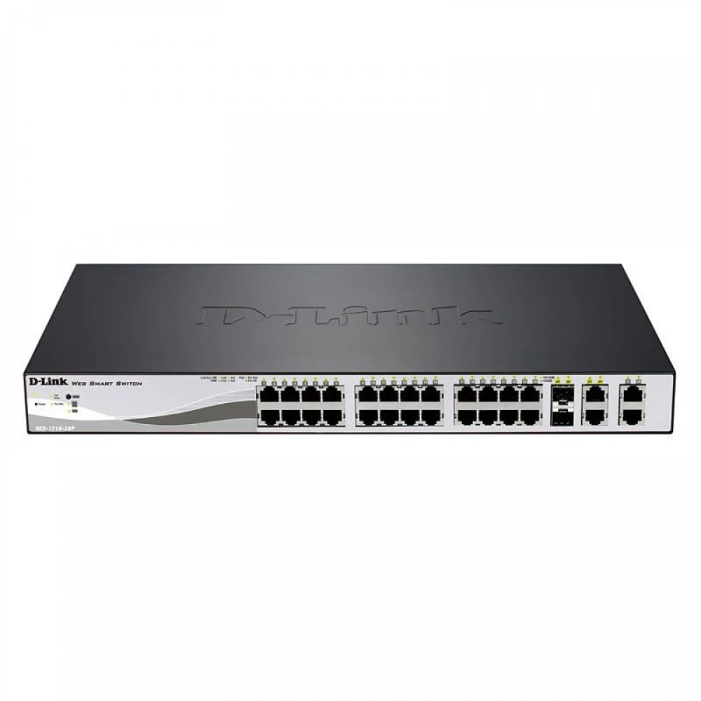 Коммутатор D-link DES-1210-28P/C 100 Base-TX (100 мбит/с), 2 SFP порта