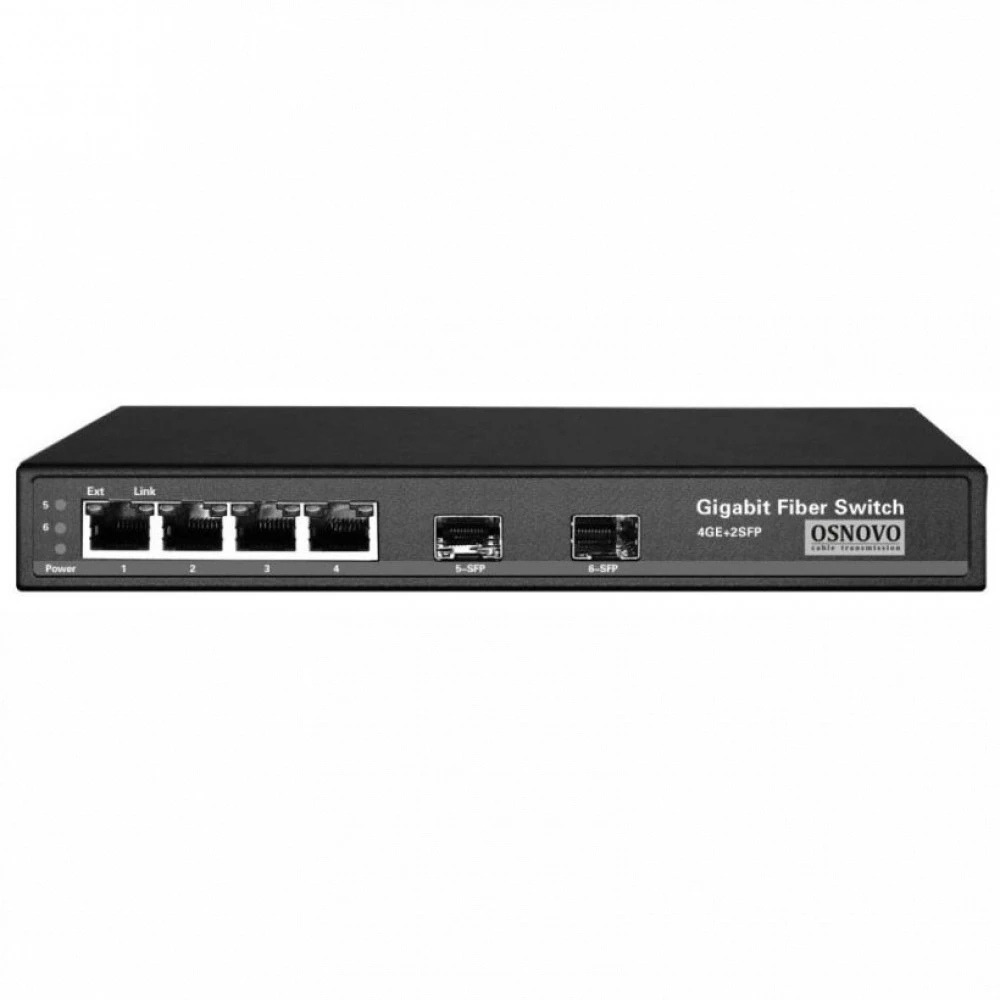 Коммутатор OSNOVO SW-7042 1000 Base-TX (1000 мбит/с), 2 SFP порта