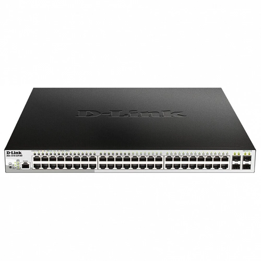Коммутатор D-link DGS-1210-52MPP/ME/B 1000 Base-TX (1000 мбит/с), 4 SFP порта