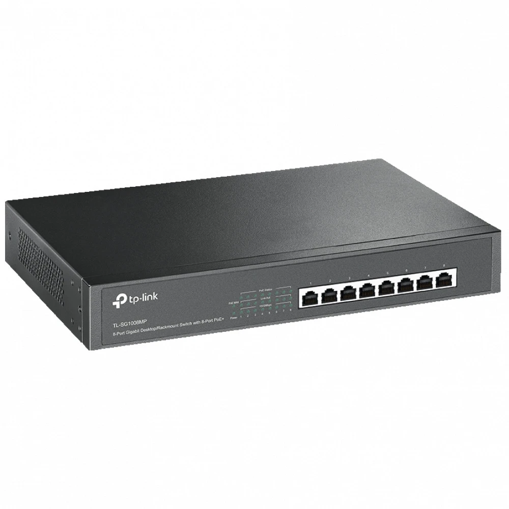 Коммутатор TP-Link (SOHO) TL-SG1008MP(UN) V2.0/3.0 1000 Base-TX (1000 мбит/с)