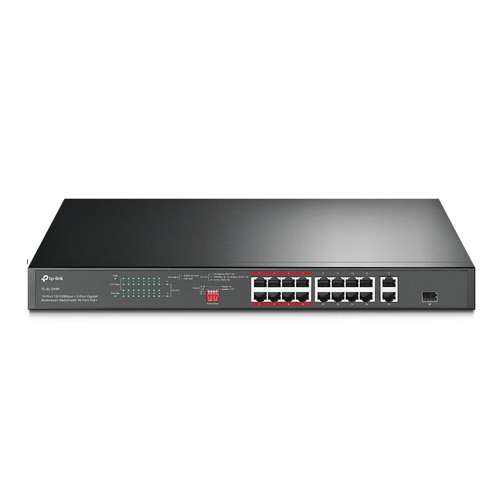 Коммутатор TP-Link TL-SL1218P TL-SL1218P(UN) V1.0/1.2/3.0 100 Base-TX (100 мбит/с)