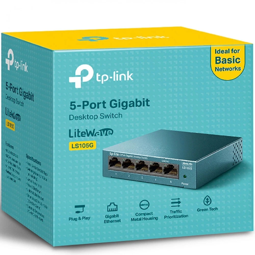 Коммутатор TP-Link LS105G(UN) V1.0/1.20 1000 Base-TX (1000 мбит/с)