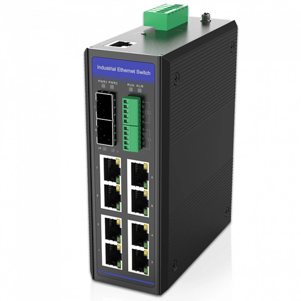 Коммутатор FIBERROAD управляемый L2- промышленный Ethernet POE FR-7M3208SBT 1000 Base-TX (1000 мбит/с), 2 SFP порта