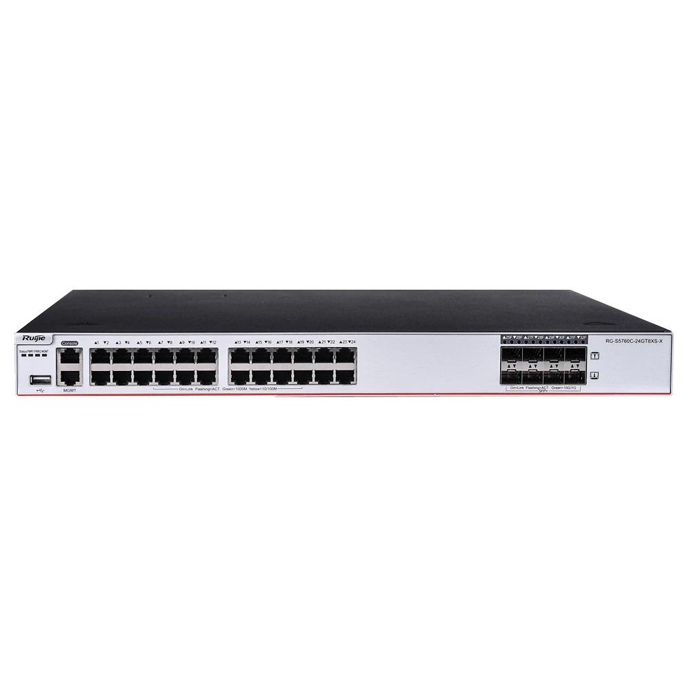 Коммутатор Ruijie RG-S5760C-24GT8XS-X 1000 Base-TX (1000 мбит/с), 8 SFP портов