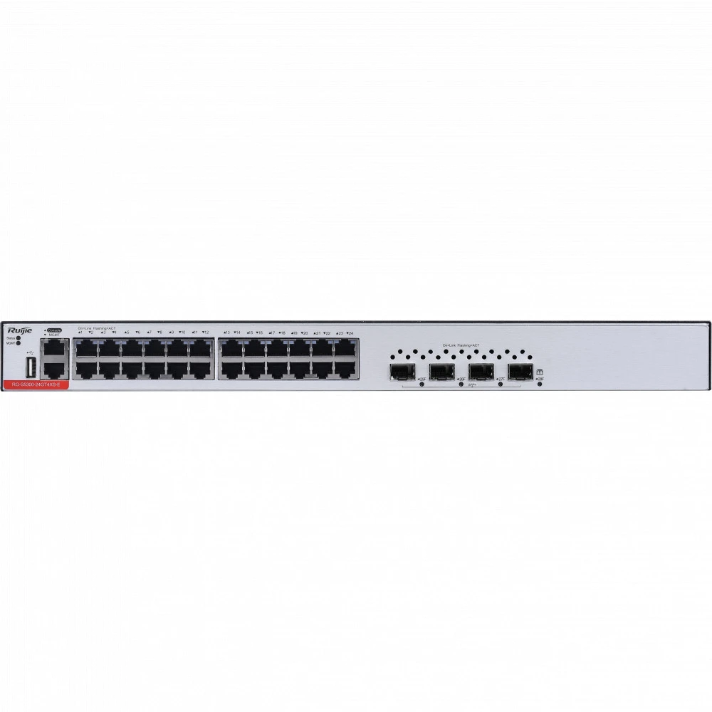 Коммутатор Ruijie RG-S5300-24GT4XS-E 1000 Base-TX (1000 мбит/с), 4 SFP порта