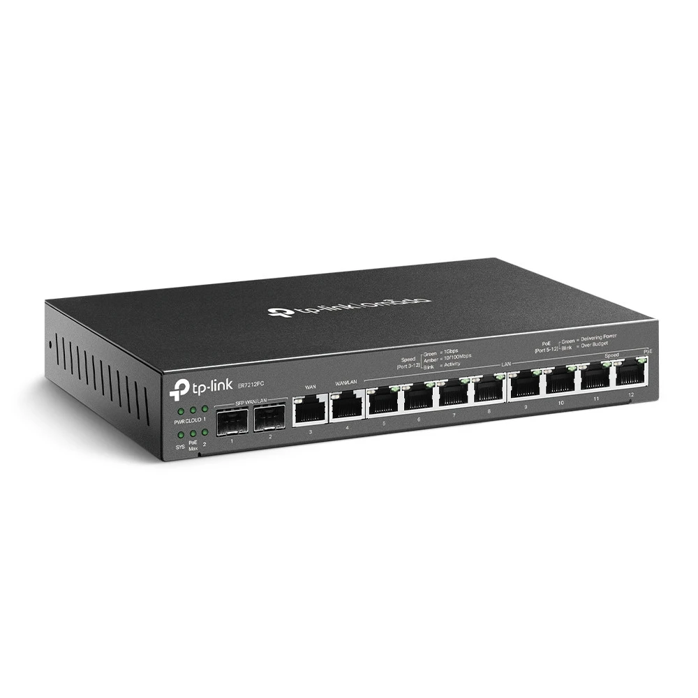 Маршрутизатор TP-Link VPN-маршрутизатор со встроенным контроллером Omada ER7212PC(UN) 10/100/1000 Base-TX (1000 мбит/с)
