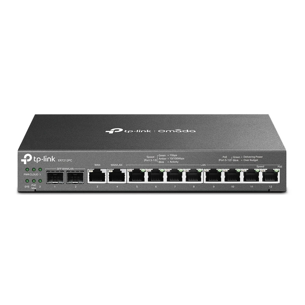Маршрутизатор TP-Link VPN-маршрутизатор со встроенным контроллером Omada ER7212PC(UN) 10/100/1000 Base-TX (1000 мбит/с)
