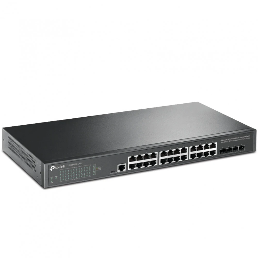 Коммутатор TP-Link TL-SG3428X-UPS 1000 Base-T (1000 мбит/с), 4 SFP порта