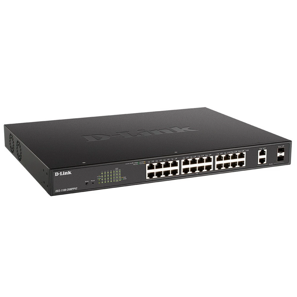 Коммутатор D-link DGS-1100-26MPPV2/A3A 1000 Base-TX (1000 мбит/с)