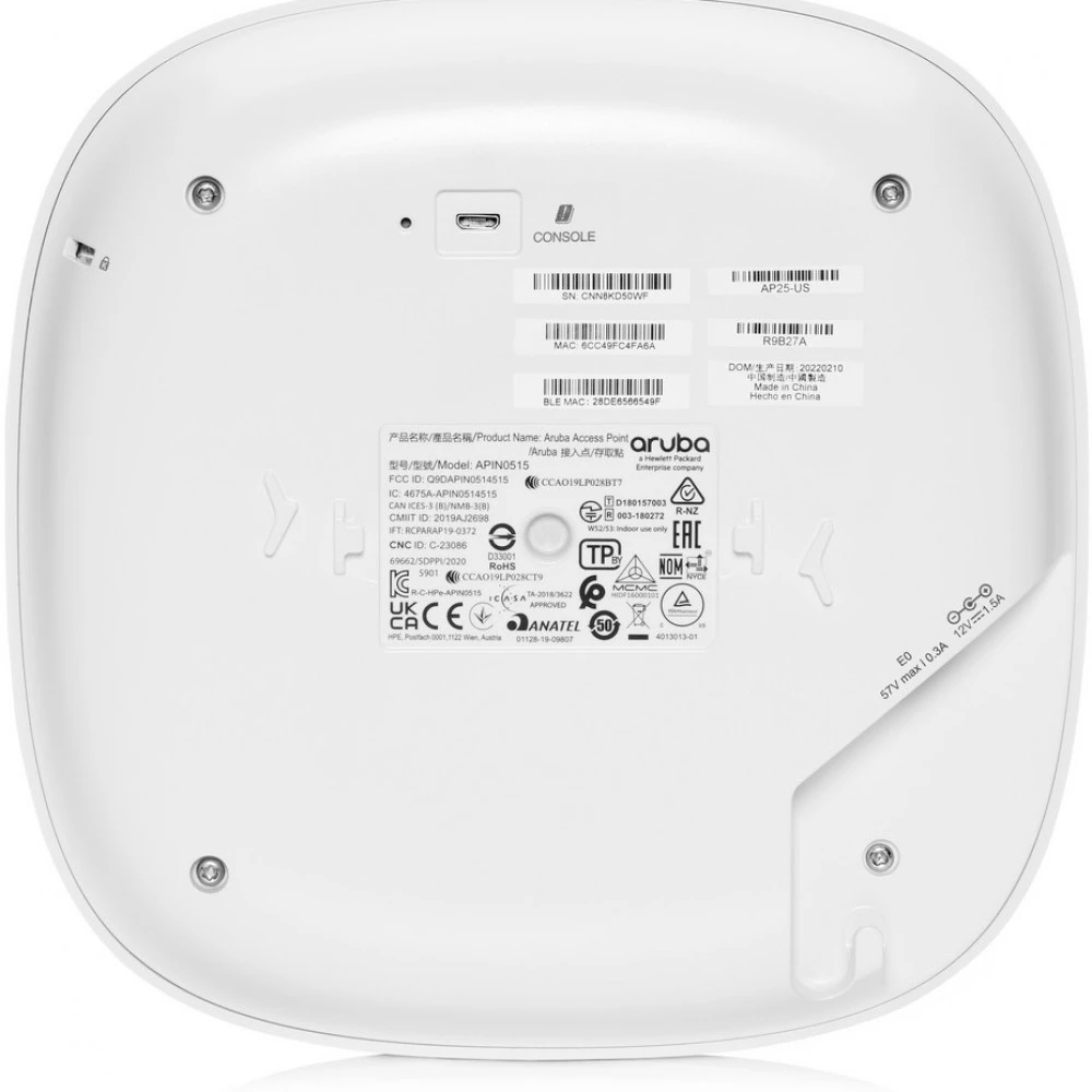 WiFi точка доступа HPE Enterprise/Aruba Instant On AP25 R9B28A